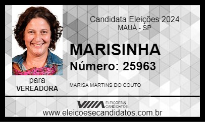 Candidato MARISINHA 2024 - MAUÁ - Eleições