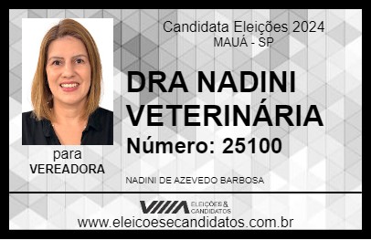 Candidato DRA NADINI VETERINÁRIA 2024 - MAUÁ - Eleições