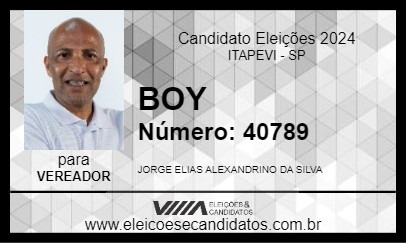 Candidato BOY 2024 - ITAPEVI - Eleições