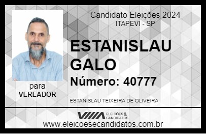 Candidato ESTANISLAU GALO 2024 - ITAPEVI - Eleições