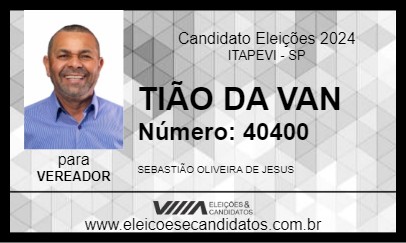 Candidato TIÃO DA VAN 2024 - ITAPEVI - Eleições