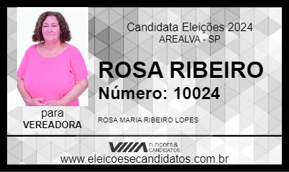 Candidato ROSA RIBEIRO 2024 - AREALVA - Eleições