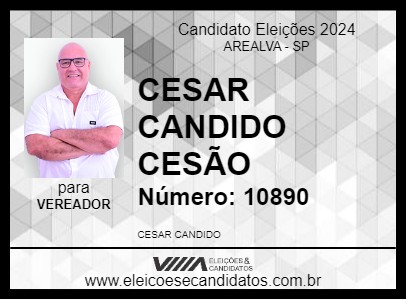 Candidato CESAR CANDIDO CESÃO 2024 - AREALVA - Eleições