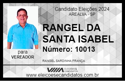 Candidato RANGEL DA SANTA ISABEL 2024 - AREALVA - Eleições