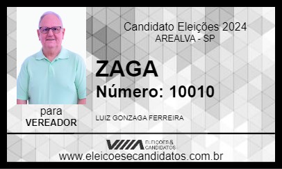 Candidato ZAGA 2024 - AREALVA - Eleições