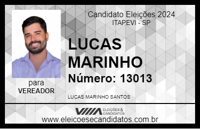 Candidato LUCAS MARINHO 2024 - ITAPEVI - Eleições