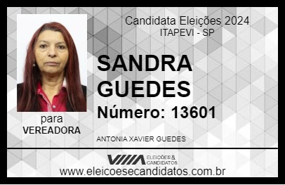 Candidato SANDRA GUEDES 2024 - ITAPEVI - Eleições