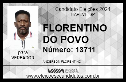 Candidato FLORENTINO DO POVO 2024 - ITAPEVI - Eleições