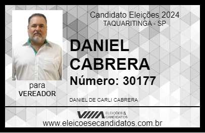 Candidato DANIEL CABRERA 2024 - TAQUARITINGA - Eleições