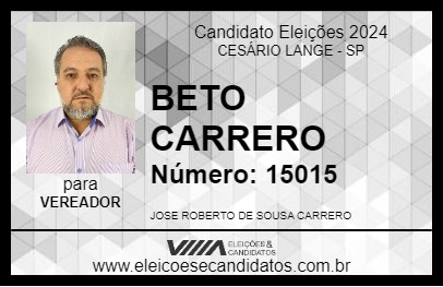 Candidato BETO CARRERO 2024 - CESÁRIO LANGE - Eleições