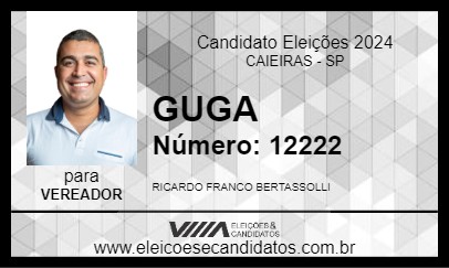 Candidato GUGA 2024 - CAIEIRAS - Eleições