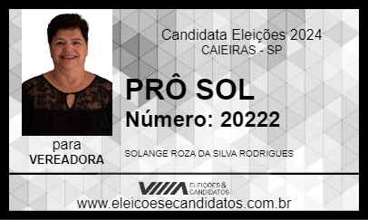 Candidato PRÔ SOL 2024 - CAIEIRAS - Eleições