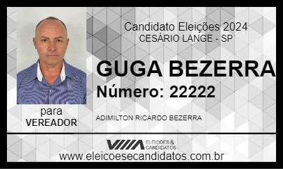 Candidato GUGA BEZERRA 2024 - CESÁRIO LANGE - Eleições