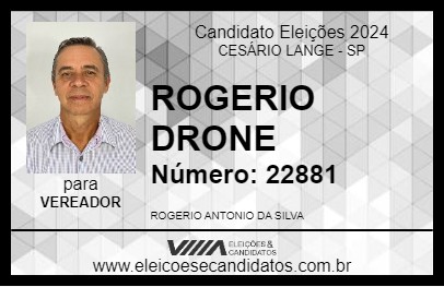 Candidato ROGERIO DRONE 2024 - CESÁRIO LANGE - Eleições