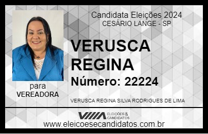 Candidato VERUSCA REGINA 2024 - CESÁRIO LANGE - Eleições