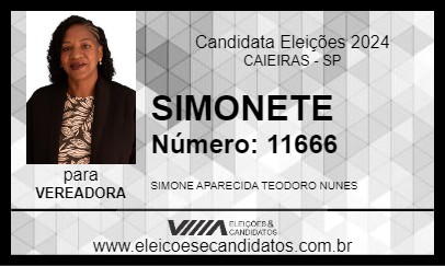 Candidato SIMONETE 2024 - CAIEIRAS - Eleições