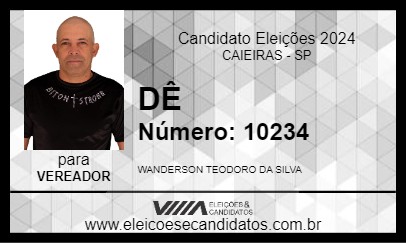 Candidato DÊ 2024 - CAIEIRAS - Eleições