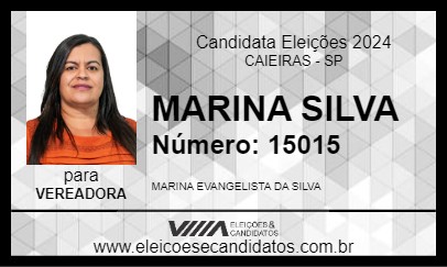 Candidato MARINA SILVA 2024 - CAIEIRAS - Eleições