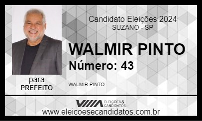 Candidato WALMIR PINTO 2024 - SUZANO - Eleições