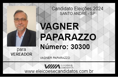 Candidato VAGNER PAPARAZZO 2024 - SANTO ANDRÉ - Eleições