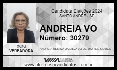 Candidato ANDREIA VO 2024 - SANTO ANDRÉ - Eleições