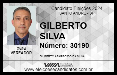 Candidato GILBERTO SILVA 2024 - SANTO ANDRÉ - Eleições