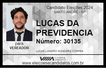 Candidato LUCAS DA PREVIDENCIA 2024 - SANTO ANDRÉ - Eleições