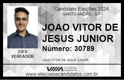 Candidato JOAO VITOR DE JESUS JUNIOR 2024 - SANTO ANDRÉ - Eleições