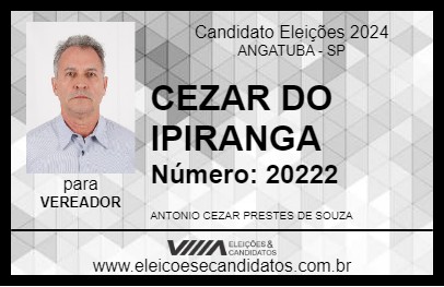 Candidato CEZAR DO IPIRANGA 2024 - ANGATUBA - Eleições