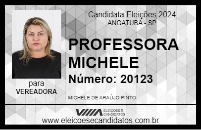 Candidato PROFESSORA MICHELE 2024 - ANGATUBA - Eleições