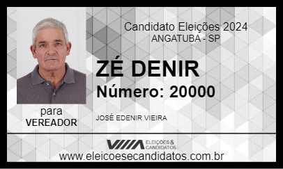 Candidato ZÉ DENIR 2024 - ANGATUBA - Eleições