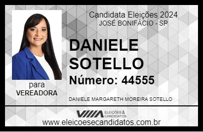 Candidato DANIELE SOTELLO 2024 - JOSÉ BONIFÁCIO - Eleições