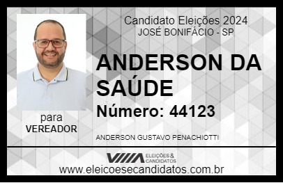 Candidato ANDERSON DA SAÚDE 2024 - JOSÉ BONIFÁCIO - Eleições