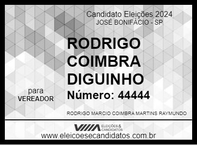 Candidato RODRIGO COIMBRA DIGUINHO 2024 - JOSÉ BONIFÁCIO - Eleições