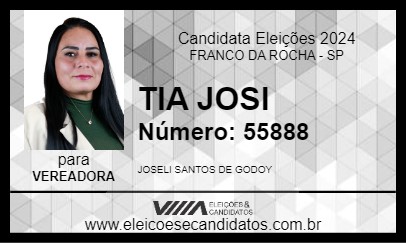 Candidato TIA JOSI 2024 - FRANCO DA ROCHA - Eleições