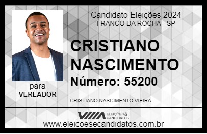 Candidato CRISTIANO NASCIMENTO 2024 - FRANCO DA ROCHA - Eleições