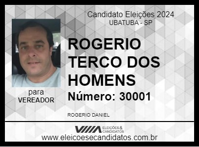 Candidato ROGERIO TERCO DOS HOMENS 2024 - UBATUBA - Eleições