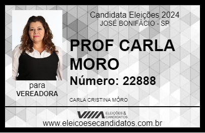 Candidato PROF CARLA MORO 2024 - JOSÉ BONIFÁCIO - Eleições