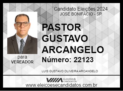 Candidato PASTOR GUSTAVO ARCANGELO 2024 - JOSÉ BONIFÁCIO - Eleições