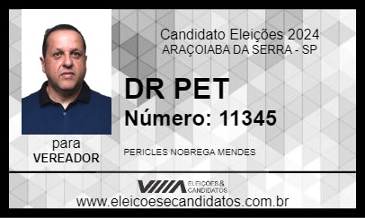 Candidato DR PET 2024 - ARAÇOIABA DA SERRA - Eleições