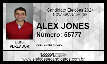 Candidato ALEX JONES 2024 - NOVA GRANADA - Eleições