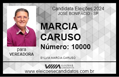 Candidato MARCIA CARUSO 2024 - JOSÉ BONIFÁCIO - Eleições