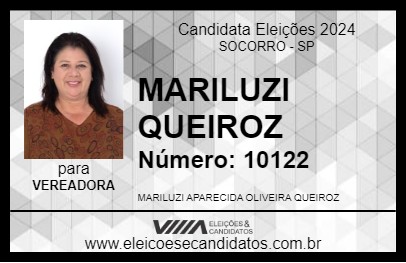 Candidato MARILUZI QUEIROZ 2024 - SOCORRO - Eleições