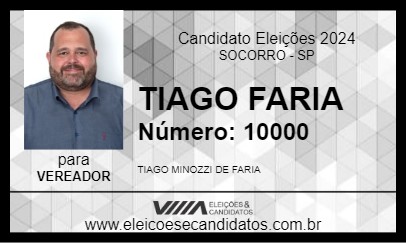 Candidato TIAGO FARIA 2024 - SOCORRO - Eleições