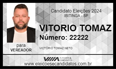 Candidato VITORIO TOMAZ 2024 - IBITINGA - Eleições