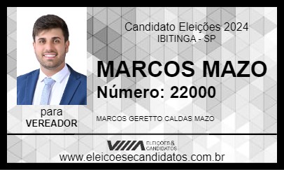 Candidato MARCOS MAZO 2024 - IBITINGA - Eleições