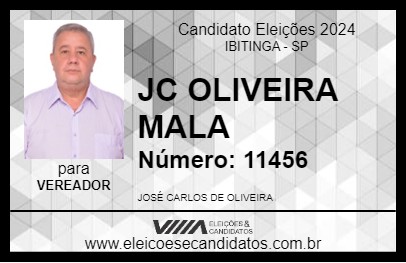 Candidato JC OLIVEIRA MALA 2024 - IBITINGA - Eleições