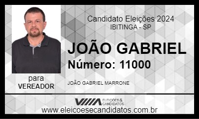 Candidato JOÃO GABRIEL 2024 - IBITINGA - Eleições