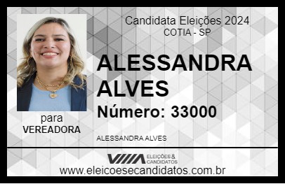 Candidato ALESSANDRA ALVES 2024 - COTIA - Eleições