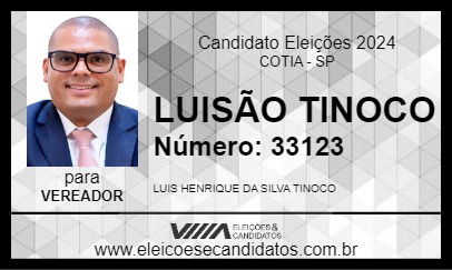 Candidato LUISÃO TINOCO 2024 - COTIA - Eleições